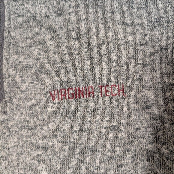 Virgina Tech Champion Quarter Zip Pullover Sweatshirt Unisex L College Hokies - Picture 4 of 7